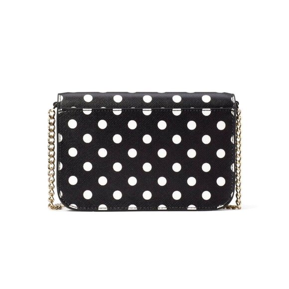 New Kate Spade Cheers Charming Dot Printed Boxed Crossbody Black Multi - Picture 2 of 6
